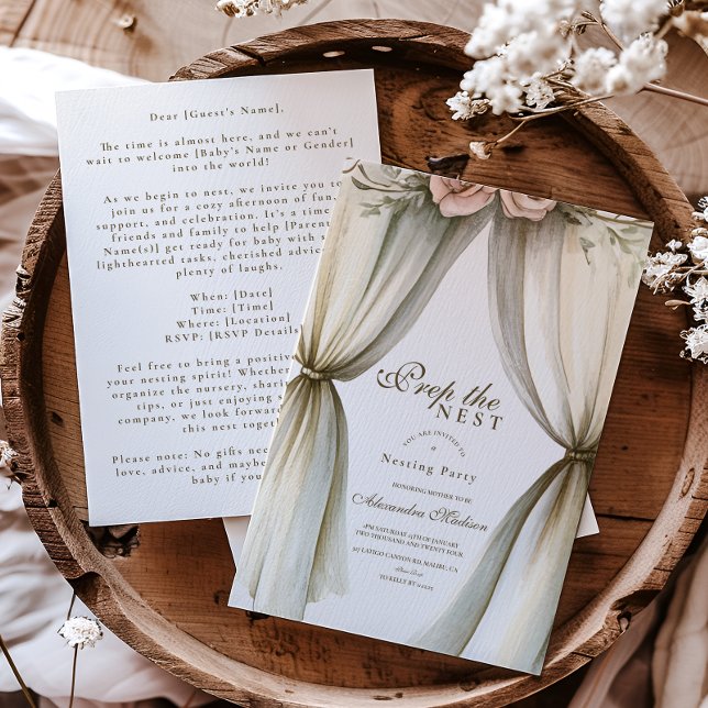 Convite Prepare o Chá de fraldas do ninho (Criador carregado)