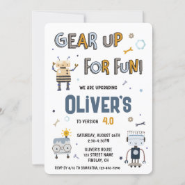 Convite Prepare-Se Para A Festa de aniversário De Caracter