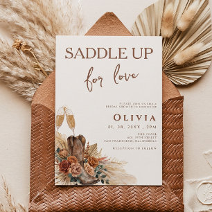 Convite Prepare-se Para o Amor Western Boho Chá de Noiva