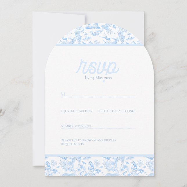 Convite Preparppy Jungle Chinoiserie Toile (Frente)