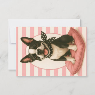 Convite Preppy Boston Terrier