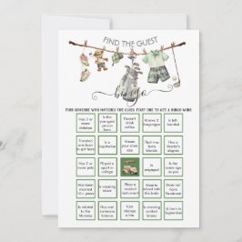 Convite Preppy Golf Find the Guest BINGO