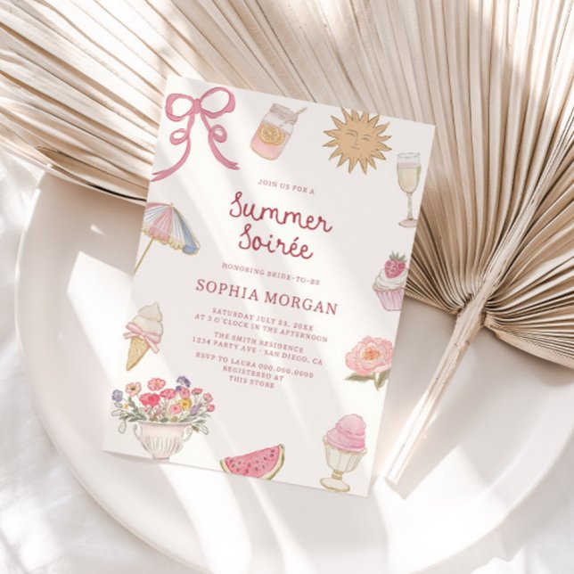 Convite Preppy Pastel Summer Soiree (Criador carregado)