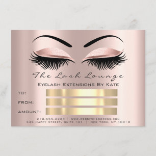 Convite Presente cor-de-rosa do certificado do maquilhador