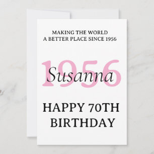 Convite Presente de 70º aniversário surpresa moderno e ele