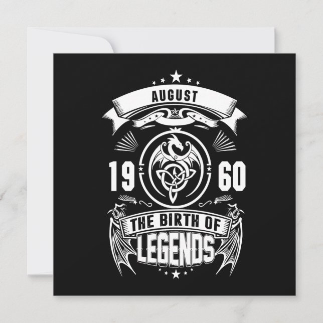 Convite Presente de Agosto | 1960 O Nascimento das Lendas (Frente)