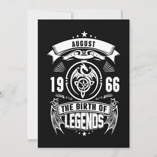 Convite Presente de Agosto | 1966 O Nascimento das Lendas (Frente)