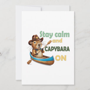 Convite presente de amantes de capybara engraçada, capybar