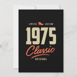 Convite Presente de Aniversário Clássico de 1975