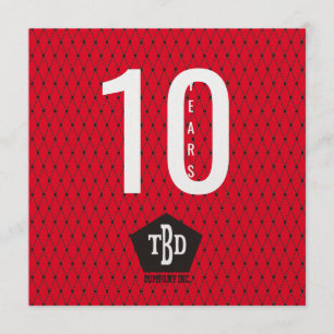 Convite Presente de aniversário de 10 anos de marco do fu