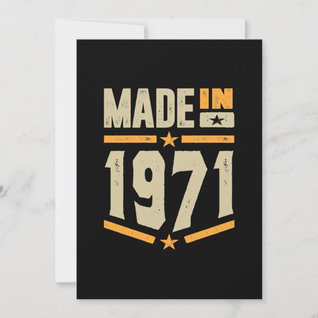 Convite Presente de Aniversário de 1971 (Frente)