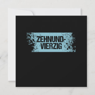 Convite Presente de Aniversário de 50 anos Zehnundvierzig