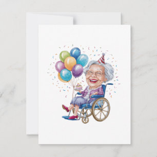 Convite Presente de aniversário engraçado para tia idosa