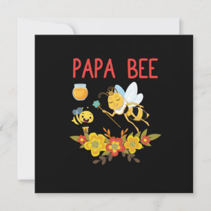 Convite Presente de apicultor Flores de Abelhas Papa