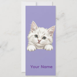 Convite Presente de Arte de Gatinho Personalizado com Nome