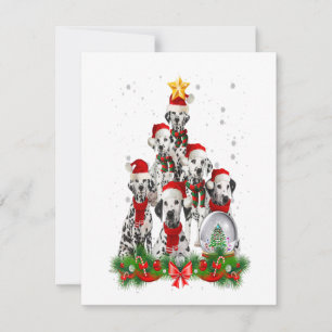 Convite Presente de árvore de Natal de cachorro dalmata en
