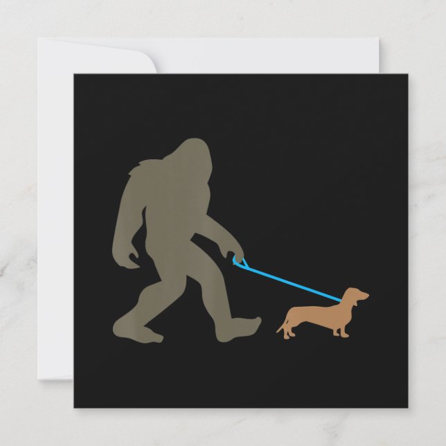 Convite Presente de Cachorro | Dachshund Bigshund Caminhan (Frente)