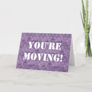 Convite Presente de casa em plástico bolha roxo