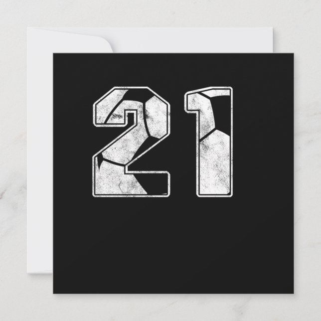 Convite Presente de Celebração de Aniversário de 21 ruas (Frente)