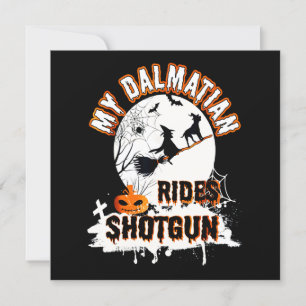 Convite Presente de Dálmata Meu Dálmata Rides Shotgun