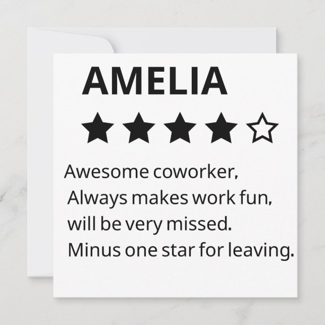 Convite Presente de despedida personalizado - Funny 4 Star (Frente)