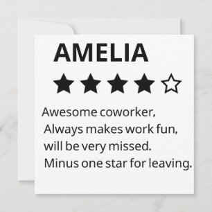 Convite Presente de despedida personalizado - Funny 4 Star