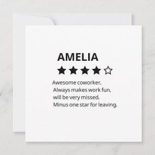 Convite Presente de despedida personalizado - Funny 4 Star