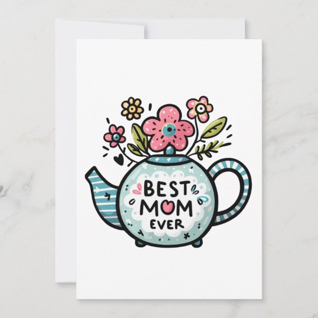 Convite Presente de dia de as mães | Melhor Mãe Nunca (Frente)