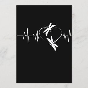 Convite Presente De Dragonfly Lover  Pulso De Coração Engr