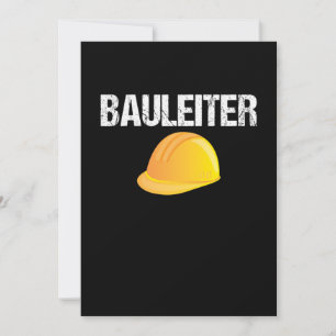 Convite Presente de Engenheiro do Supervisor de Construção