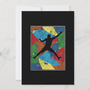 Convite Presente de Esportes de Escalada de Parede Vintage