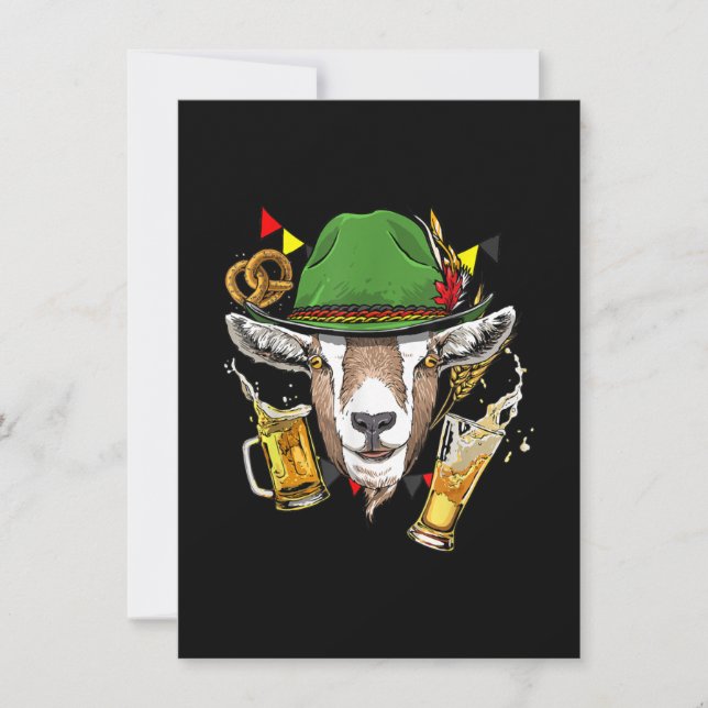 Convite Presente de Fantasia de Lederhosen de Cabra para O (Frente)
