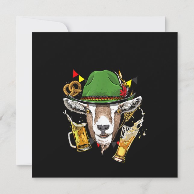 Convite Presente de Fantasia de Lederhosen de Cabra para O (Frente)