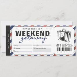 Convite Presente de Fim de Semana Vale Passagem Voucher