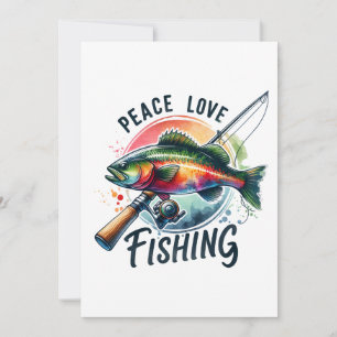 Convite Presente de Fisher Paz Amor Pescaria