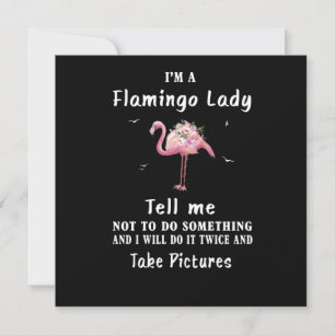 Convite Presente de Flamingo Sou uma dama de Flamingo