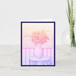 Convite Presente de Flores - Azul