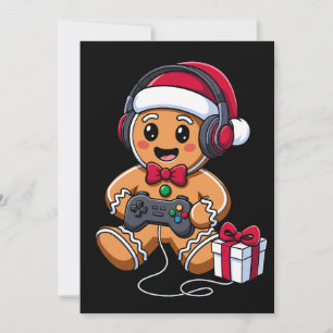 Convite Presente de Fones de Ouvido para Jogador de Natal