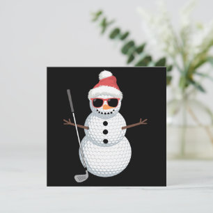 Convite Presente de Golfe de Bola de Natal do Homem de Nev