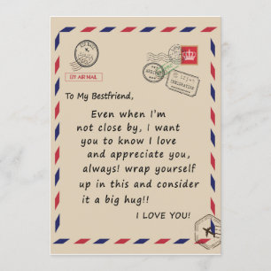 Convite Presente de melhor amigo  Para O Meu Amigo De Best