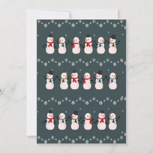 Convite Presente de Natal Boneco de Neve Fofo Através da