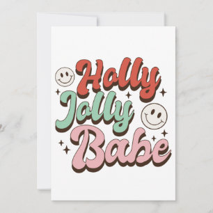 Convite Presente de Natal Holly Jolly Babe