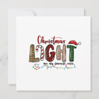 Convite Presente de Natal Luz de Natal É Minha Cor Favorit