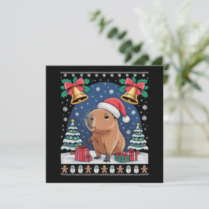 Convite Presente de Natal para Amante de Capivara Roupa Fe