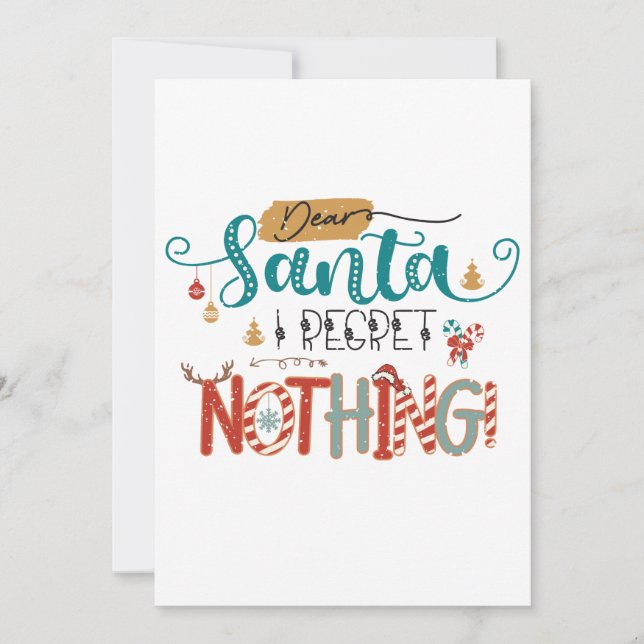 Convite Presente de Natal Querido Papai Noel Não Me Arrepe (Frente)