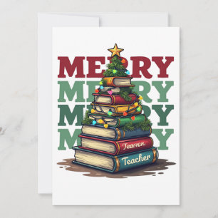 Convite Presente de Professor Livros de Natal para Profe