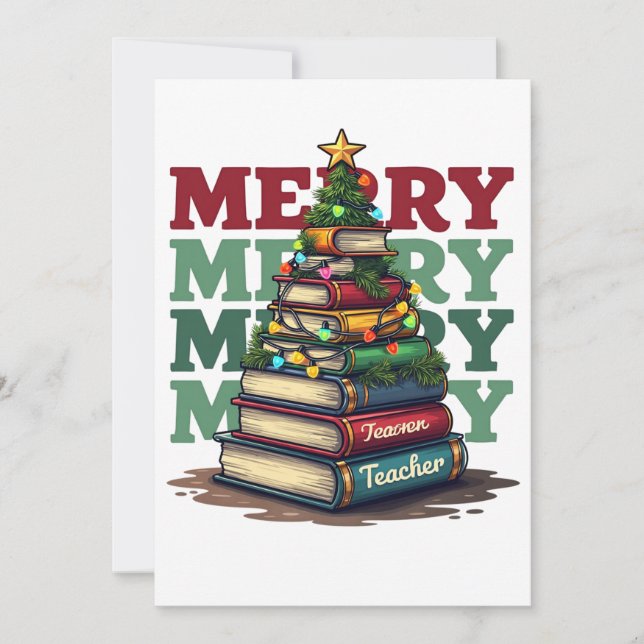 Convite Presente de Professor | Livros de Natal para Profe (Frente)