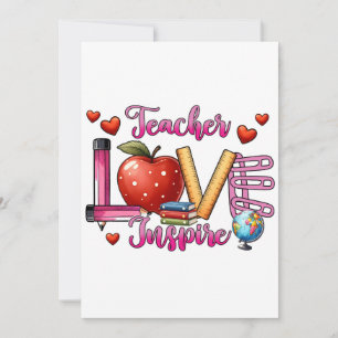 Convite Presente de Professor Professor Amor Inspira