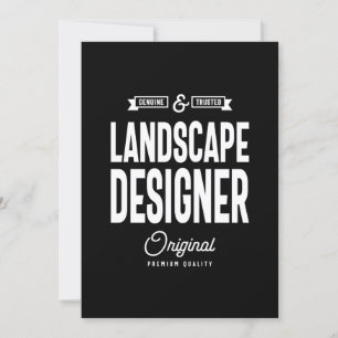 Convite Presente de Título de Job do Designer de Paisagem
