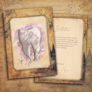 Convite Presente dentário elegante Vintage